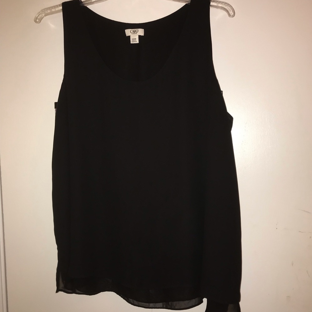 Plus Size Cato Women’s Black Layered Tank